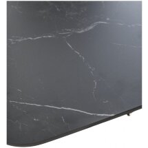 Керамический стол Blanco 160 matt black marble solid ceramic / орех