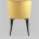 Стул мягкий Stool Group Ститч ткань велюр оранжевый прострочка и черные металлические ножки 