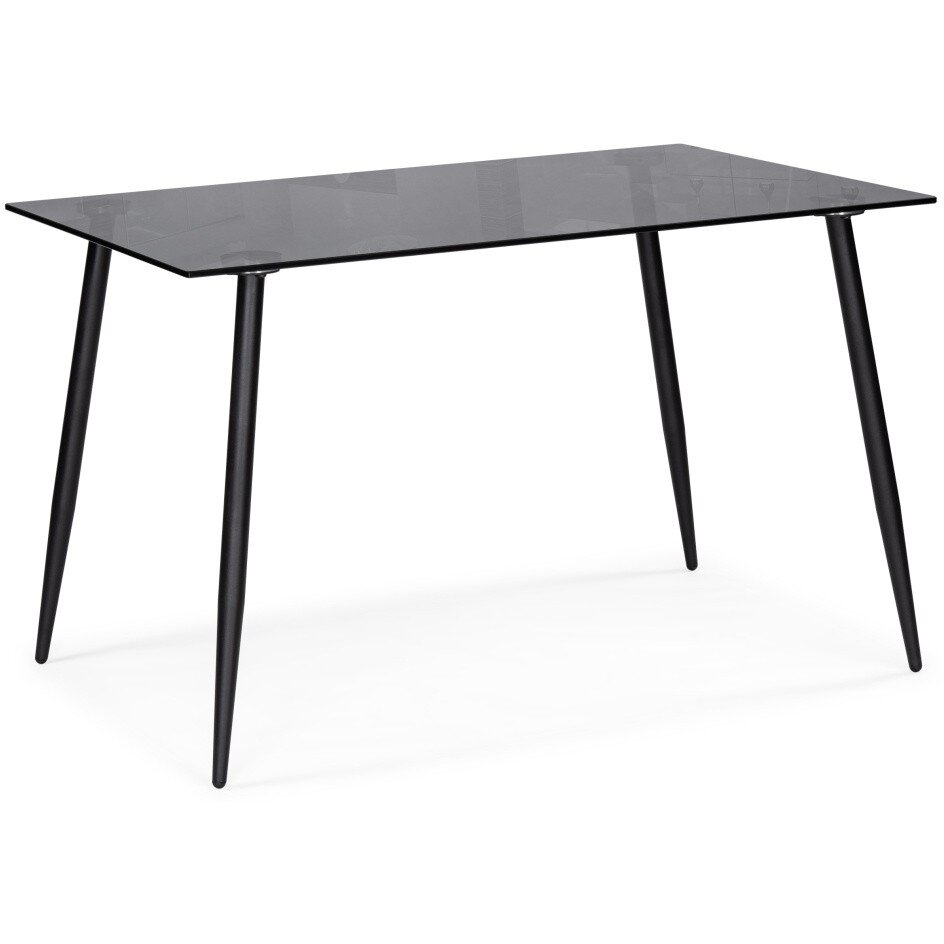 Стол стеклянный Smoke 120х80х75 clear gray / black Стол стеклянный Smoke 120х80х75 clear gray / black