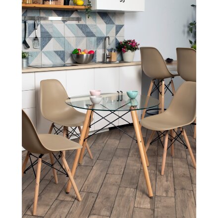 Стул Eames Style DSW бежевый x4 