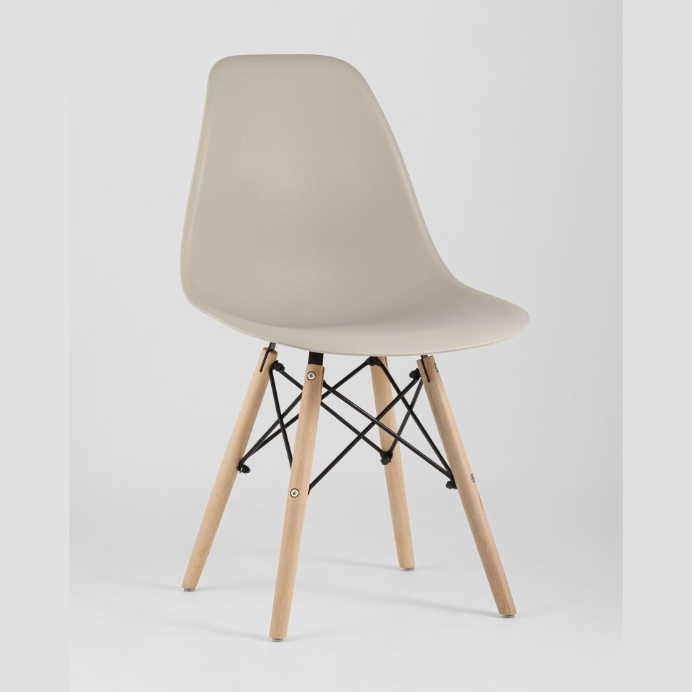 Стул Eames Style DSW бежевый x4 Стул Eames Style DSW бежевый x4