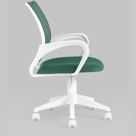 Кресло офисное TopChairs ST-BASIC-W зеленый крестовина пластик белый 