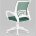 Кресло офисное TopChairs ST-BASIC-W зеленый крестовина пластик белый 