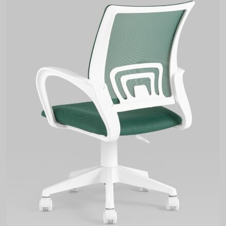 Кресло офисное TopChairs ST-BASIC-W зеленый крестовина пластик белый 