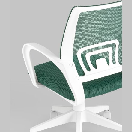 Кресло офисное TopChairs ST-BASIC-W зеленый крестовина пластик белый 