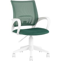 Кресло компьютерное TopChairs офисное TopChairs ST-BASIC-W зеленый TW-04 TW-12 крестовина пластик белый