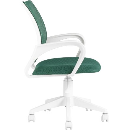 Кресло офисное TopChairs ST-BASIC-W зеленый крестовина пластик белый 