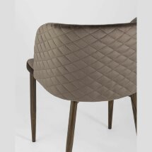 Стул Stool Group Оскар велюр коричневый ножки металл под дерево