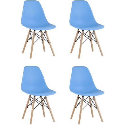 Стул Eames Style DSW голубой x4 