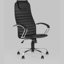 Компьютерное кресло Stool Group офисное Сеймур экокожа черный крестовина хром