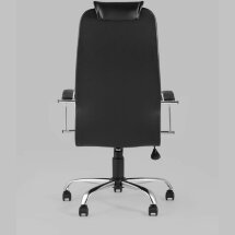 Компьютерное кресло Stool Group офисное Сеймур экокожа черный крестовина хром