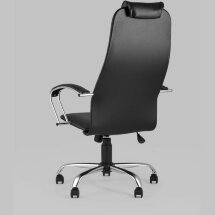 Компьютерное кресло Stool Group офисное Сеймур экокожа черный крестовина хром