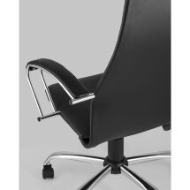Компьютерное кресло Stool Group офисное Сеймур экокожа черный крестовина хром