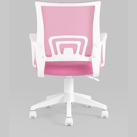 Кресло офисное TopChairs ST-BASIC-W розовый крестовина пластик белый 