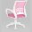 Кресло офисное TopChairs ST-BASIC-W розовый крестовина пластик белый 