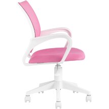 Кресло компьютерное TopChairs офисное TopChairs ST-BASIC-W розовый крестовина пластик белый