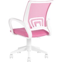 Кресло компьютерное TopChairs офисное TopChairs ST-BASIC-W розовый крестовина пластик белый