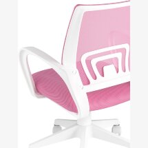 Кресло компьютерное TopChairs офисное TopChairs ST-BASIC-W розовый крестовина пластик белый