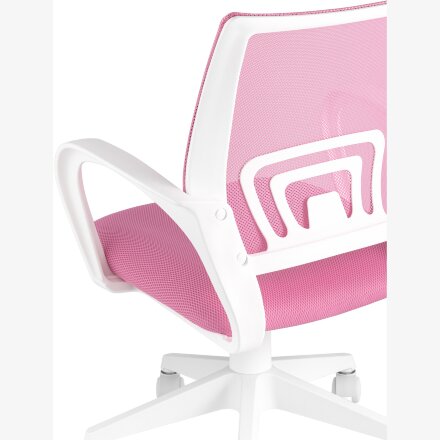 Кресло офисное TopChairs ST-BASIC-W розовый крестовина пластик белый 