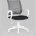 Кресло офисное TopChairs ST-BASIC-W серый крестовина пластик белый 