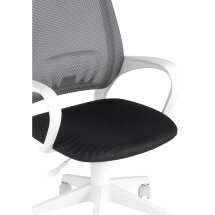 Кресло компьютерное TopChairs офисное TopChairs ST-BASIC-W серый крестовина пластик белый