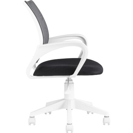 Кресло офисное TopChairs ST-BASIC-W серый крестовина пластик белый 