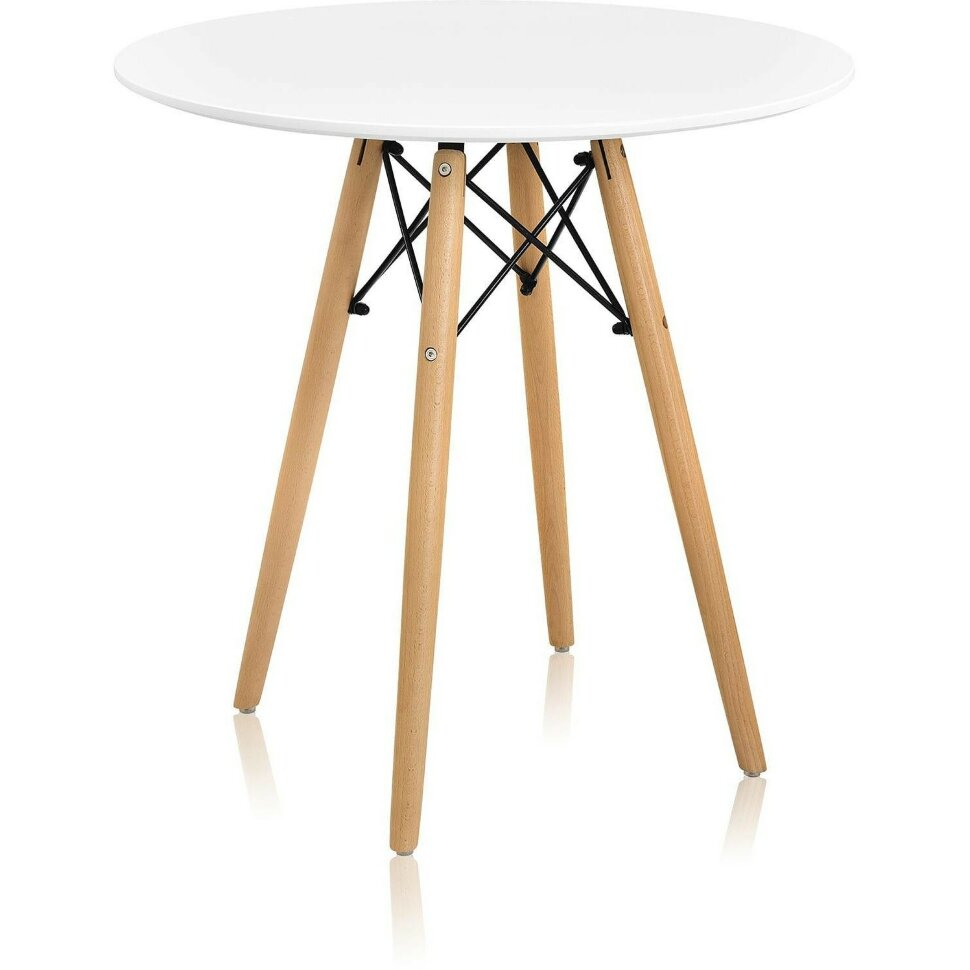 Стол обеденный Stool Group DSW 70, белый столешница МДФ ножки массив дерева Стол обеденный Stool Group DSW 70, белый столешница МДФ ножки массив дерева
