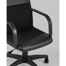 Компьютерное кресло Stool Group офисное Чарли М обивка экокожа ткань черный крестовина нейлон